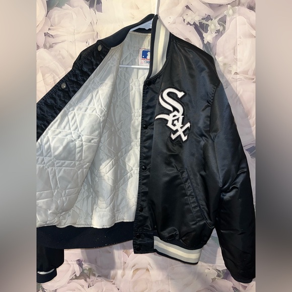 VINTAGE STARTER CHICAGO WHITE SOX SATIN JACKET IN SIZE Large Made On USA 90s - Picture 6 of 9